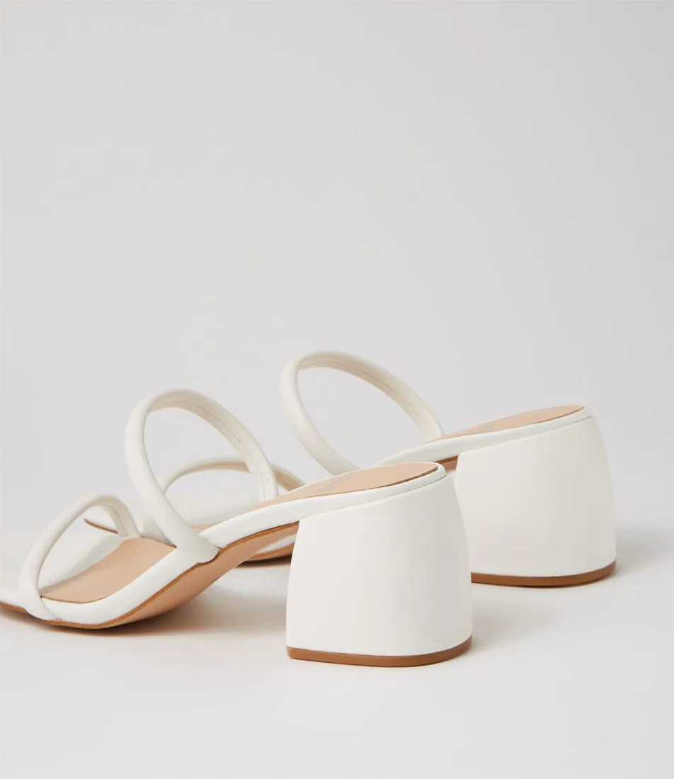 MOLLINI Bonni White Leather Mules