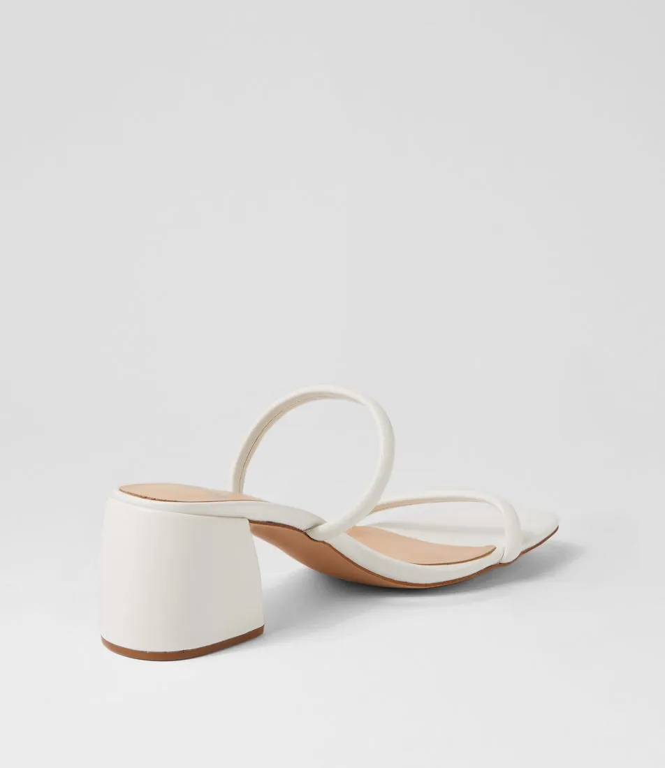 MOLLINI Bonni White Leather Mules