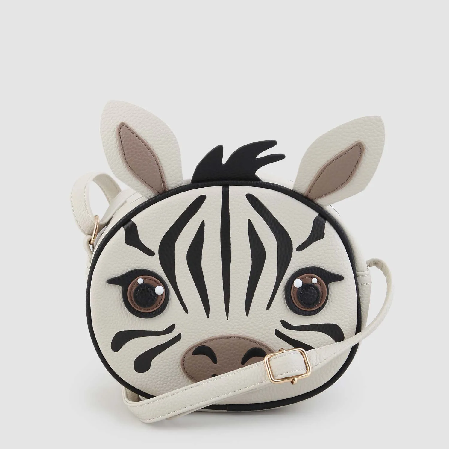 Molo White Shoulder Bag With Zebra Pattern