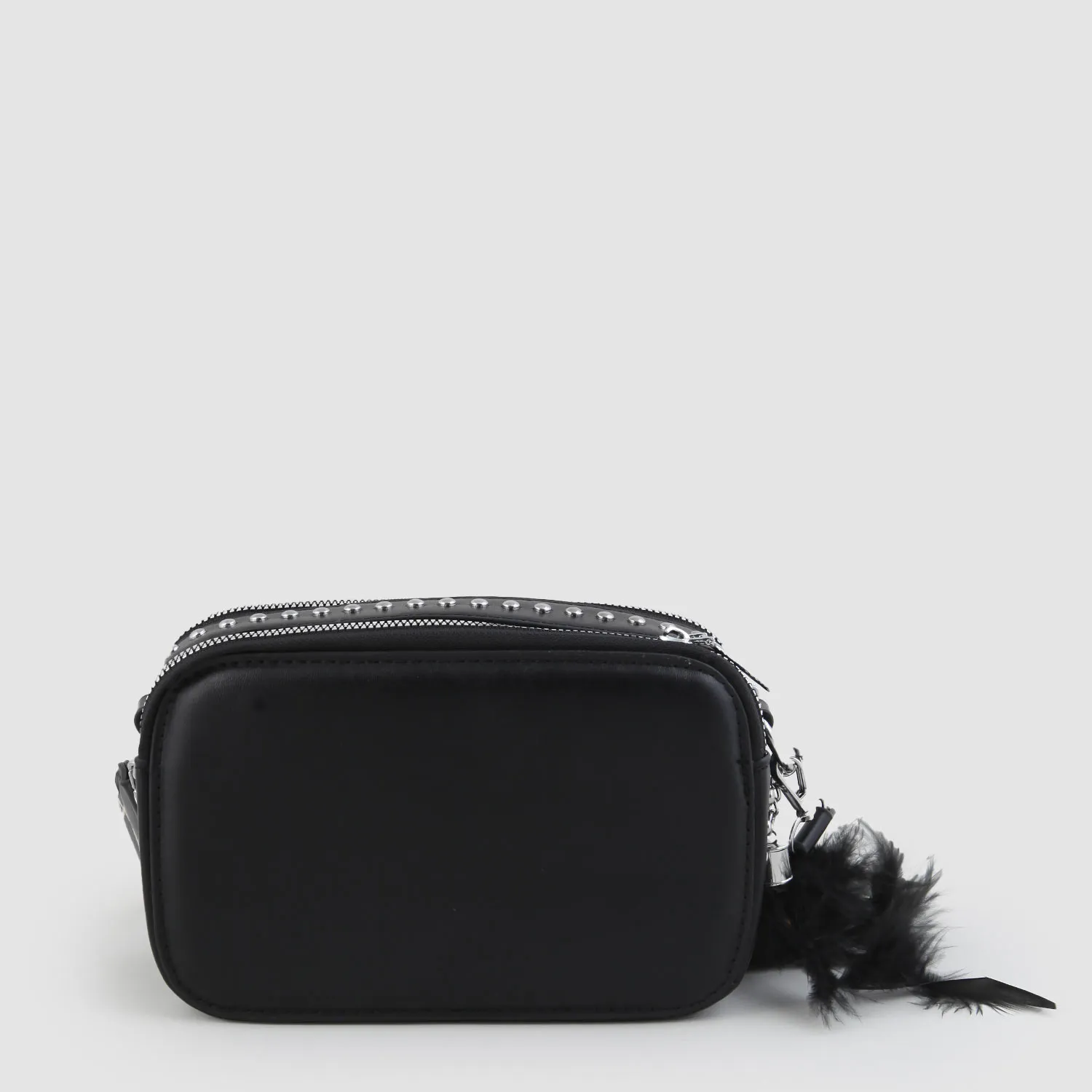 Monnalisa Black Shoulder Bag With Embossed Logo