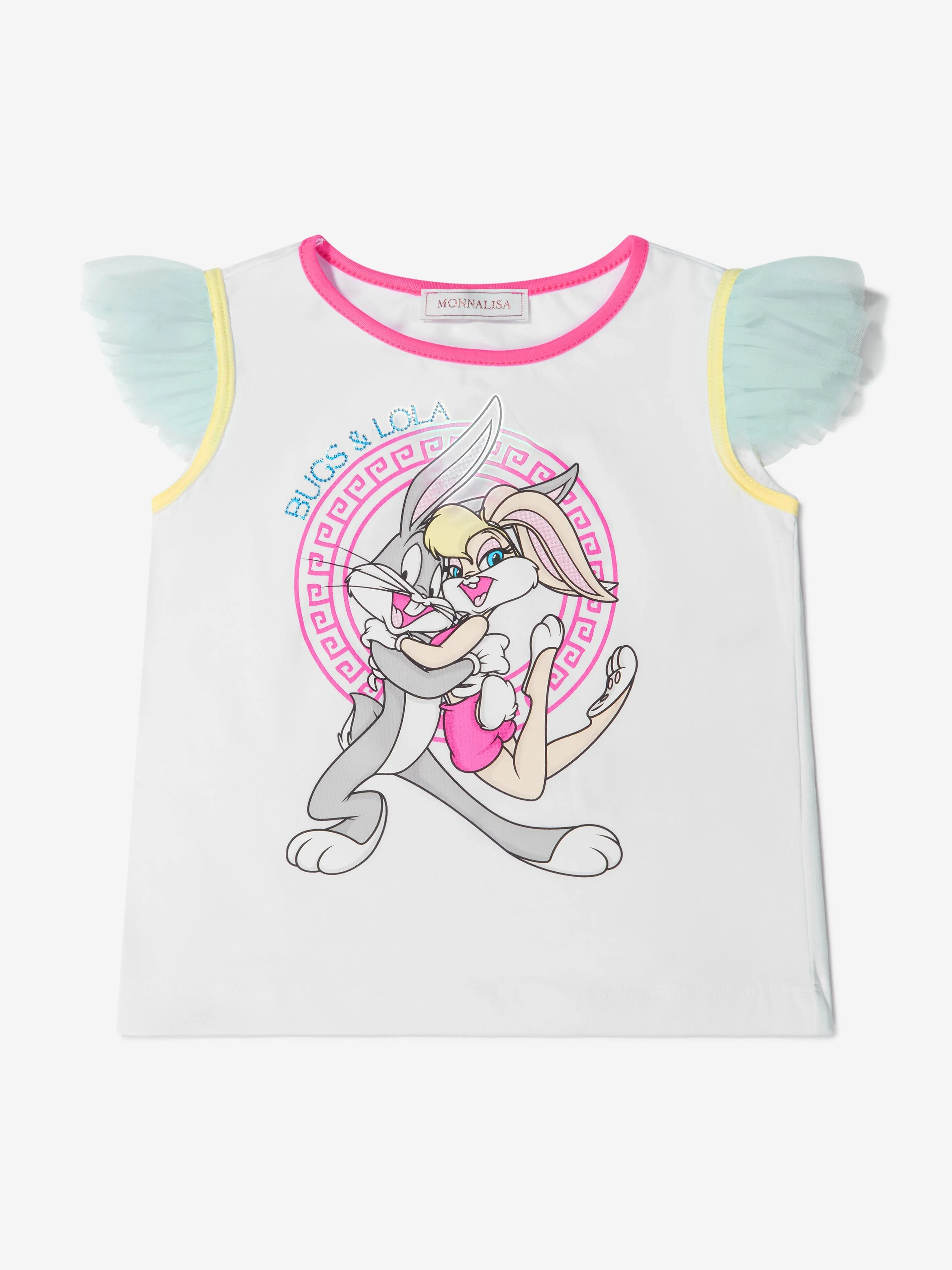 Monnalisa Girls Cotton Lola Bunny Sleeveless Top