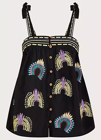 Monsoon Sleeveless Embroidered Top | Kaleidoscope