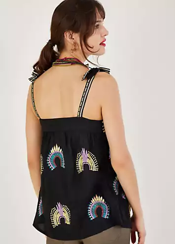 Monsoon Sleeveless Embroidered Top | Kaleidoscope