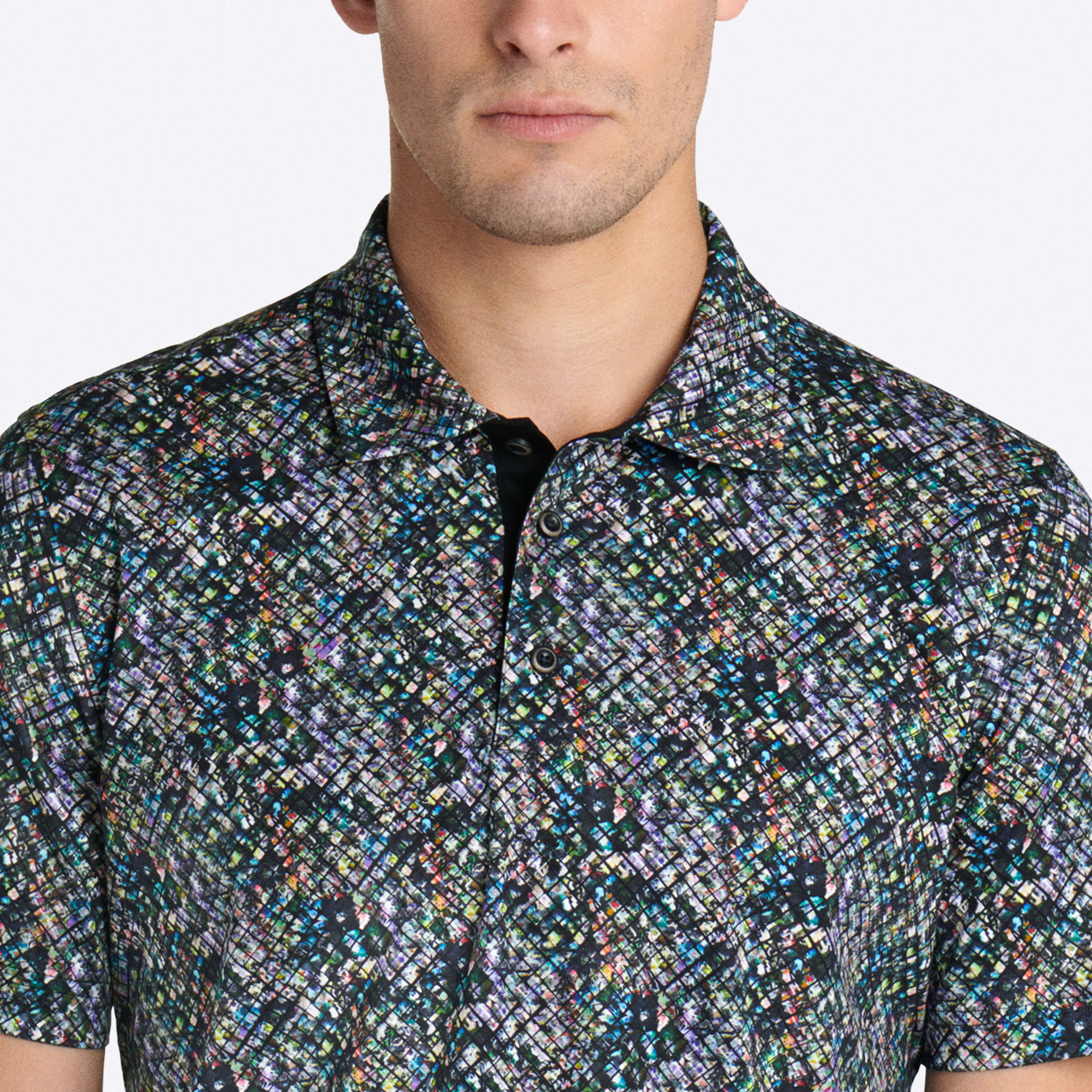 Multi Grid Print Polo