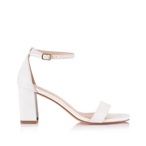 Neeka Block Heel Sandals - White