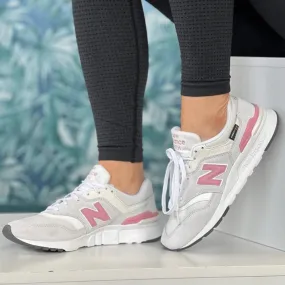 New Balance Womens 997 Lifestyle in Pale Grey with Pink