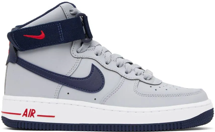 Nike Gray & Navy Air Force 1 High Sneakers