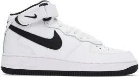 Nike Kids White & Black Air Force 1 Mid LE Big Kids Sneakers