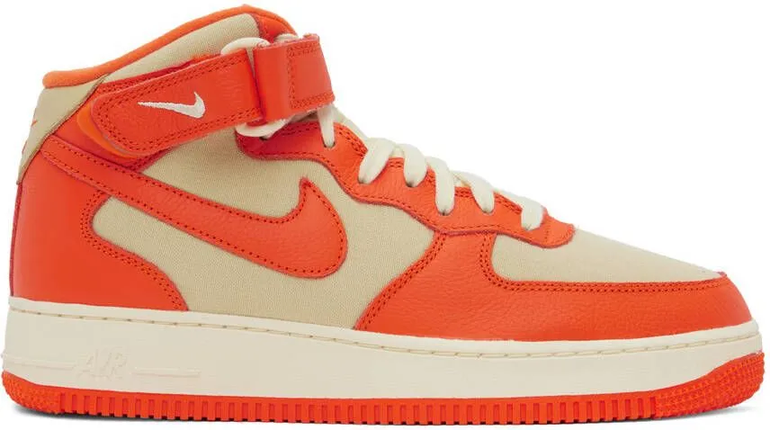 Nike Orange & Khaki Air Force 1 '07 LX NBHD Sneakers