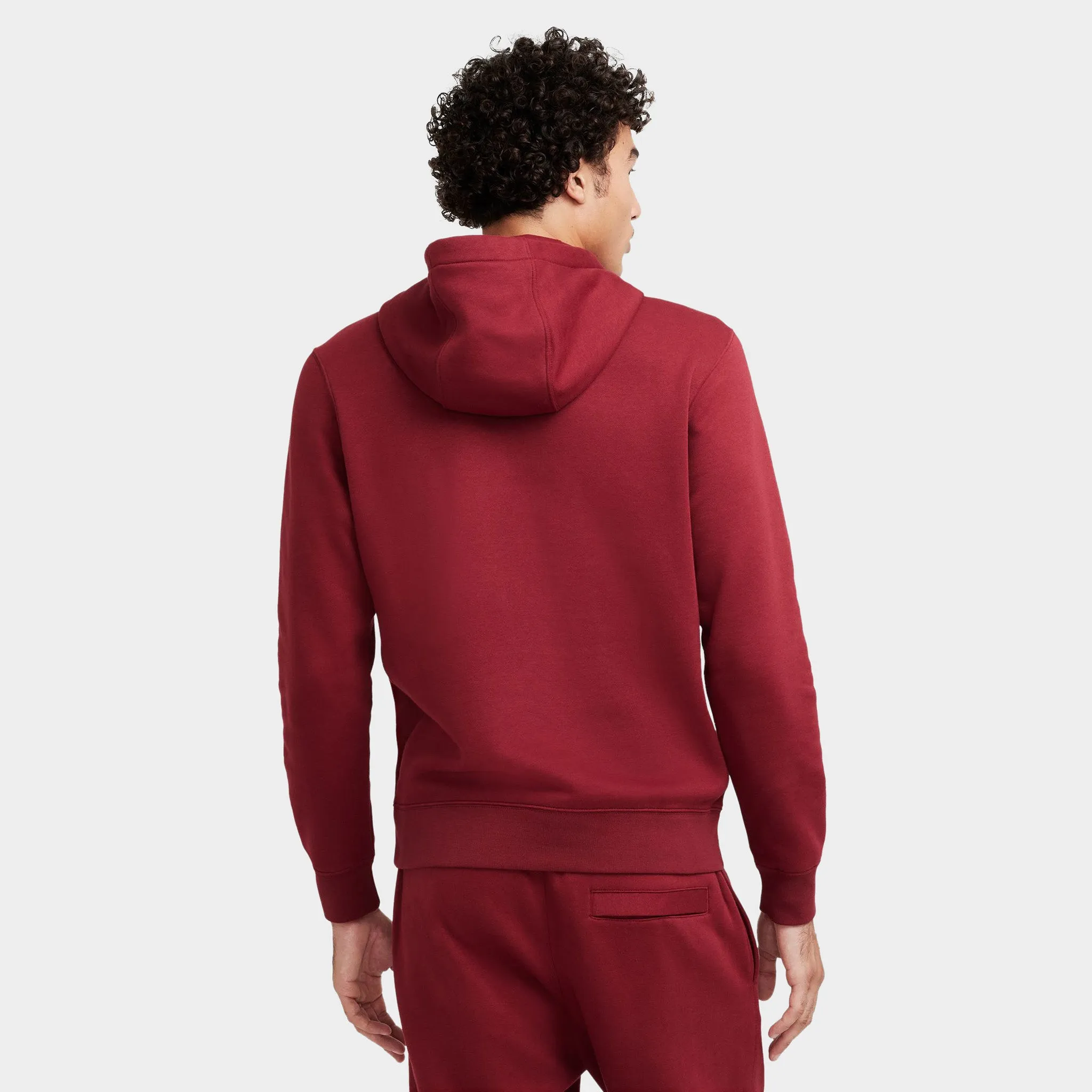 Nike Sportswear Club Fleece Pullover Hoodie Team Red /  Team Red / White