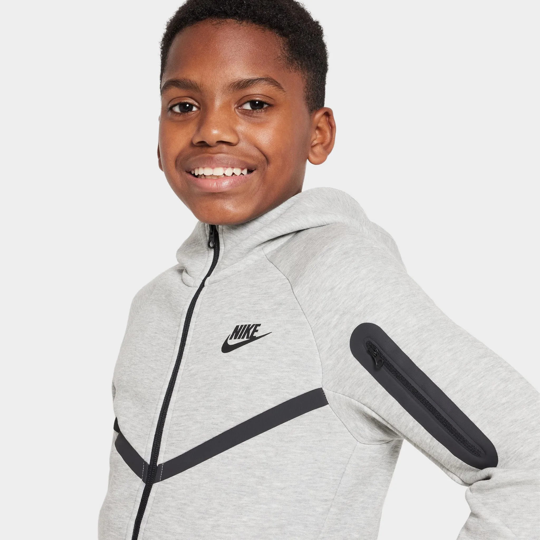 Nike Sportswear Junior Boys' Tech Fleece Hoodie / Dark Heather Grey