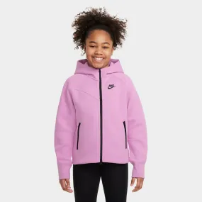 Nike Sportswear Junior Girls' Tech Fleece Full Zip Hoodie Beyond Pink / Black