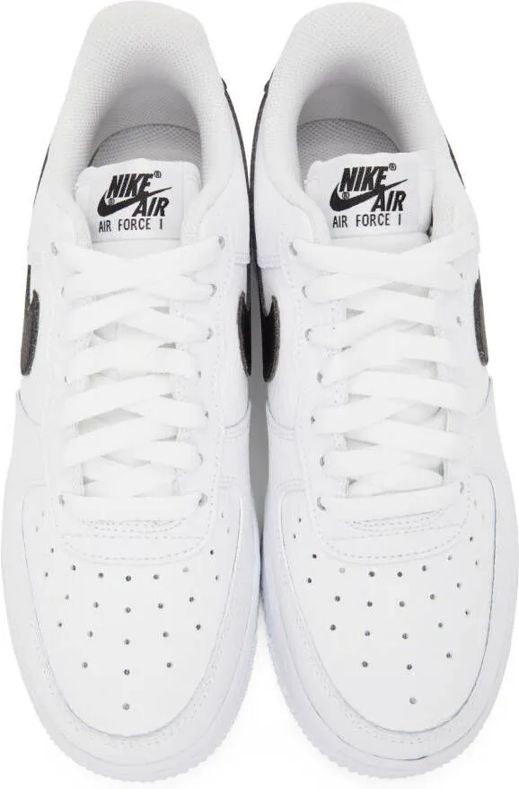 Nike White & Black Air Force 1 '07 Sneakers