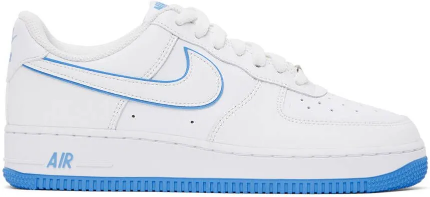 Nike White & Blue Air Force 1 '07 Sneakers