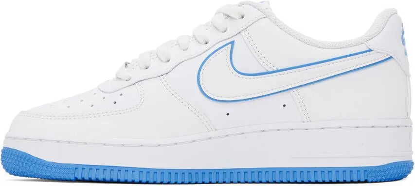 Nike White & Blue Air Force 1 '07 Sneakers