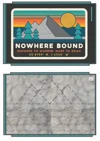 Nomadic Recycled Sherpa Blanket - Black 'Nowhere Bound' Print