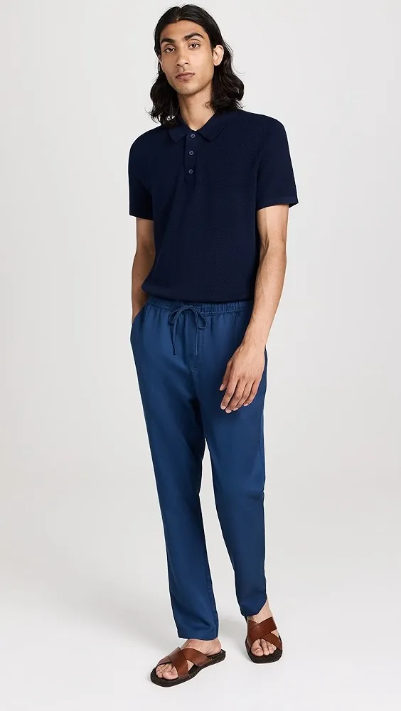 Onia   Cotton Textured Knit Polo 