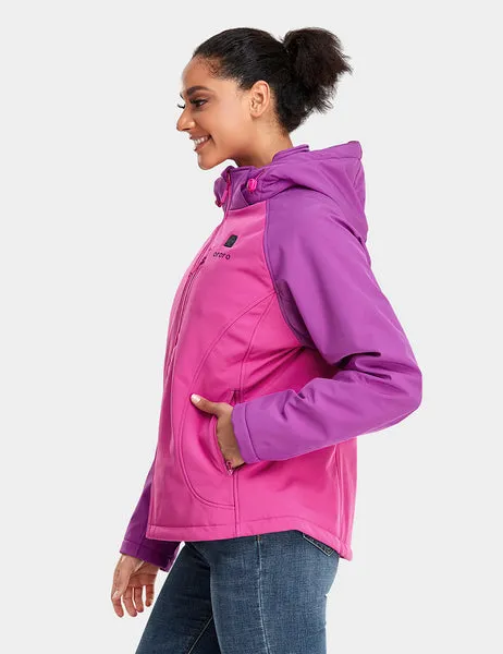 (Open-Box) Women's Heated Jacket - Pink & Purple/Gray (Battery Set Not Included)