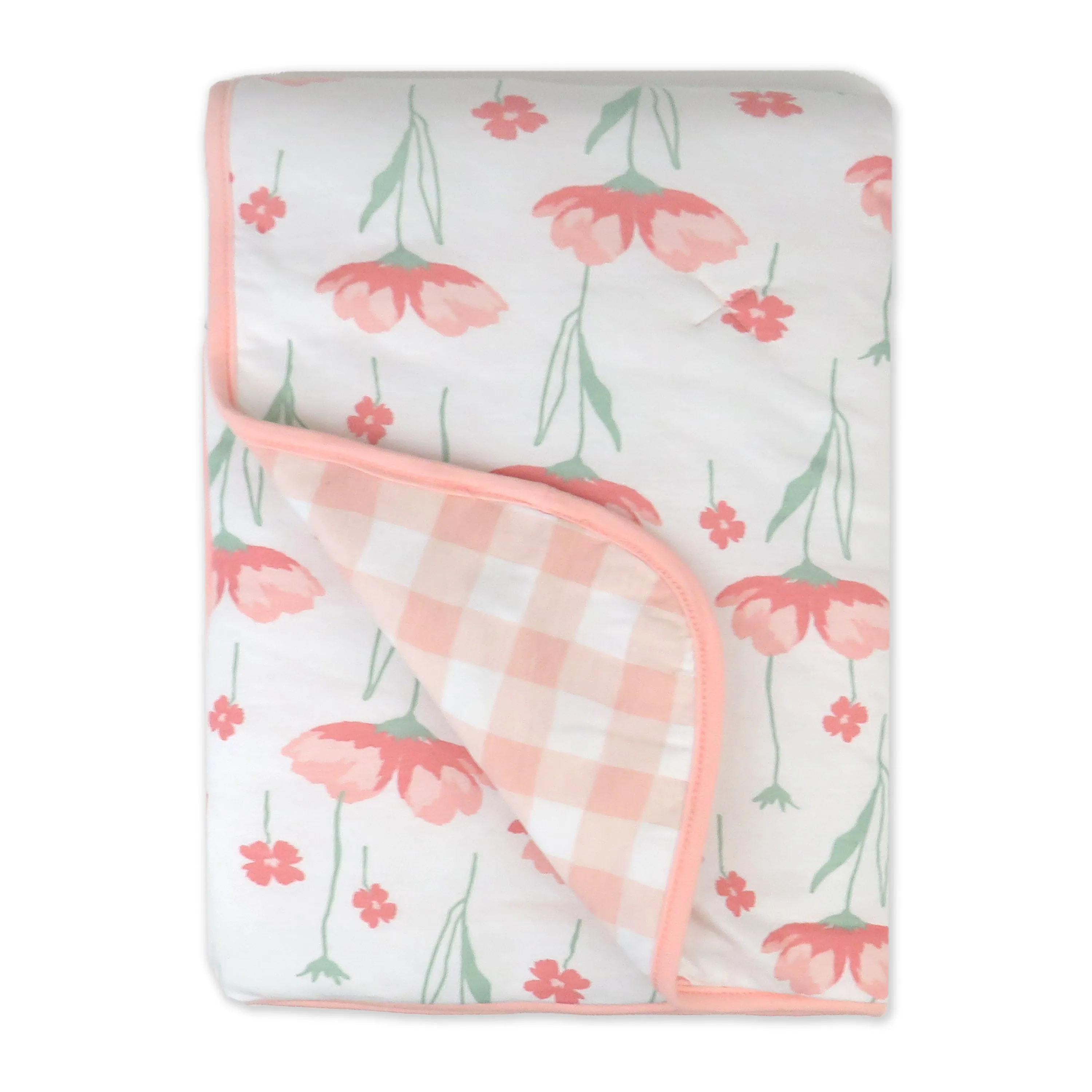 Organic Cotton Hand-Quilted Reversible Baby Blanket