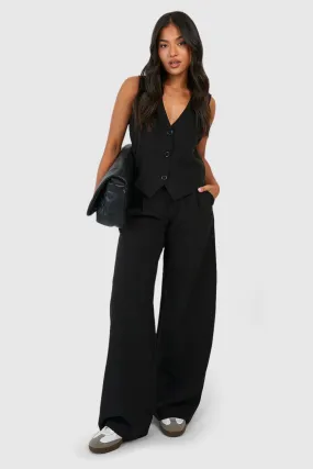 Petite Tailored Wide Leg Pants