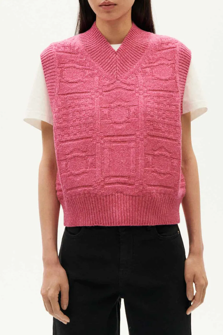 Pink Links Mica Knitted Vest