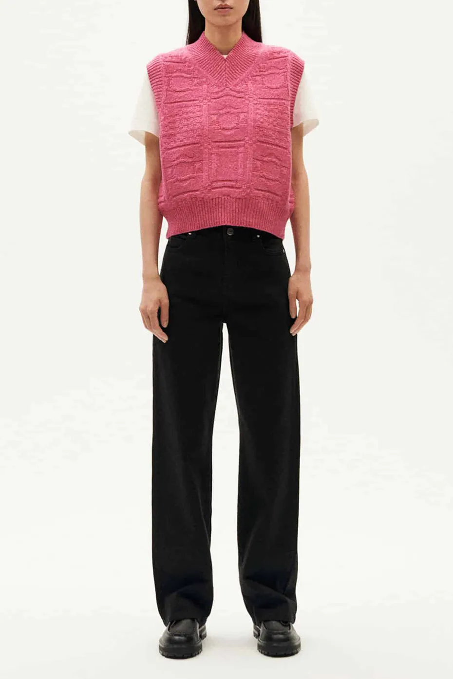 Pink Links Mica Knitted Vest