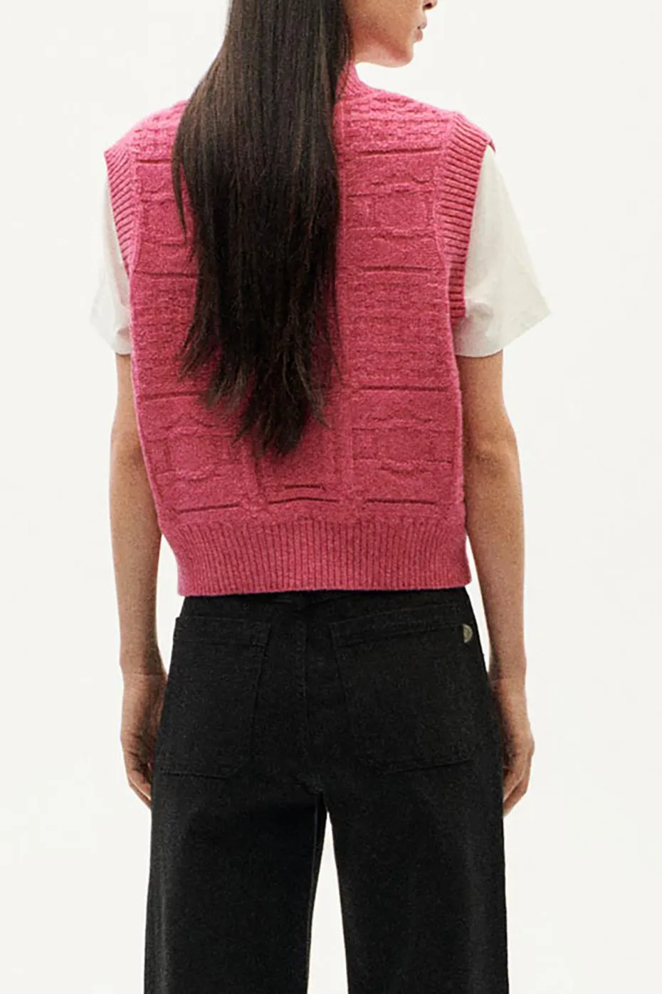 Pink Links Mica Knitted Vest