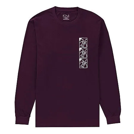 Polar Skateboards Three Faces Long Sleeve T-Shirt