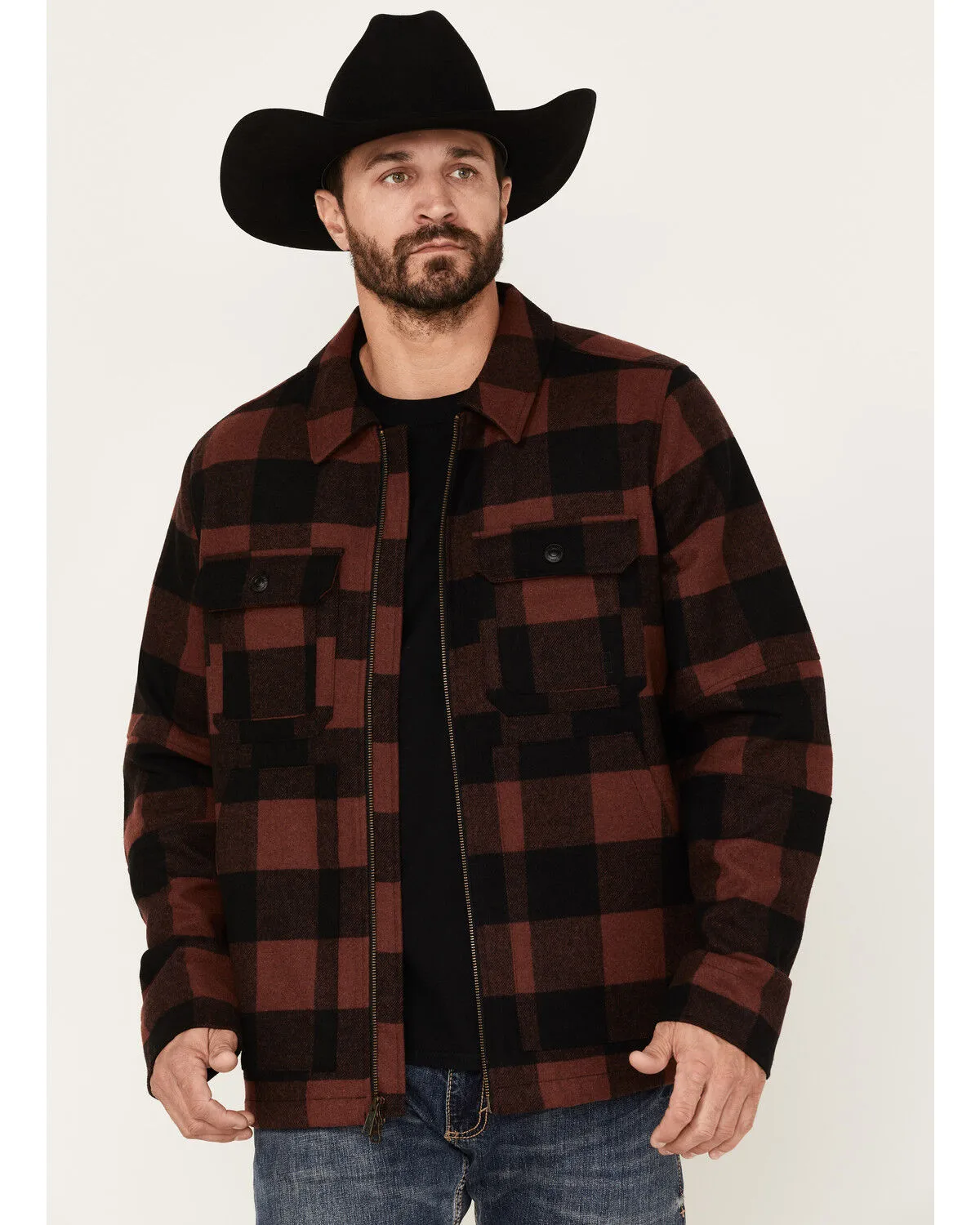 Product Name:  Brothers and Sons Men's Plaid Print Wool Western Jacket