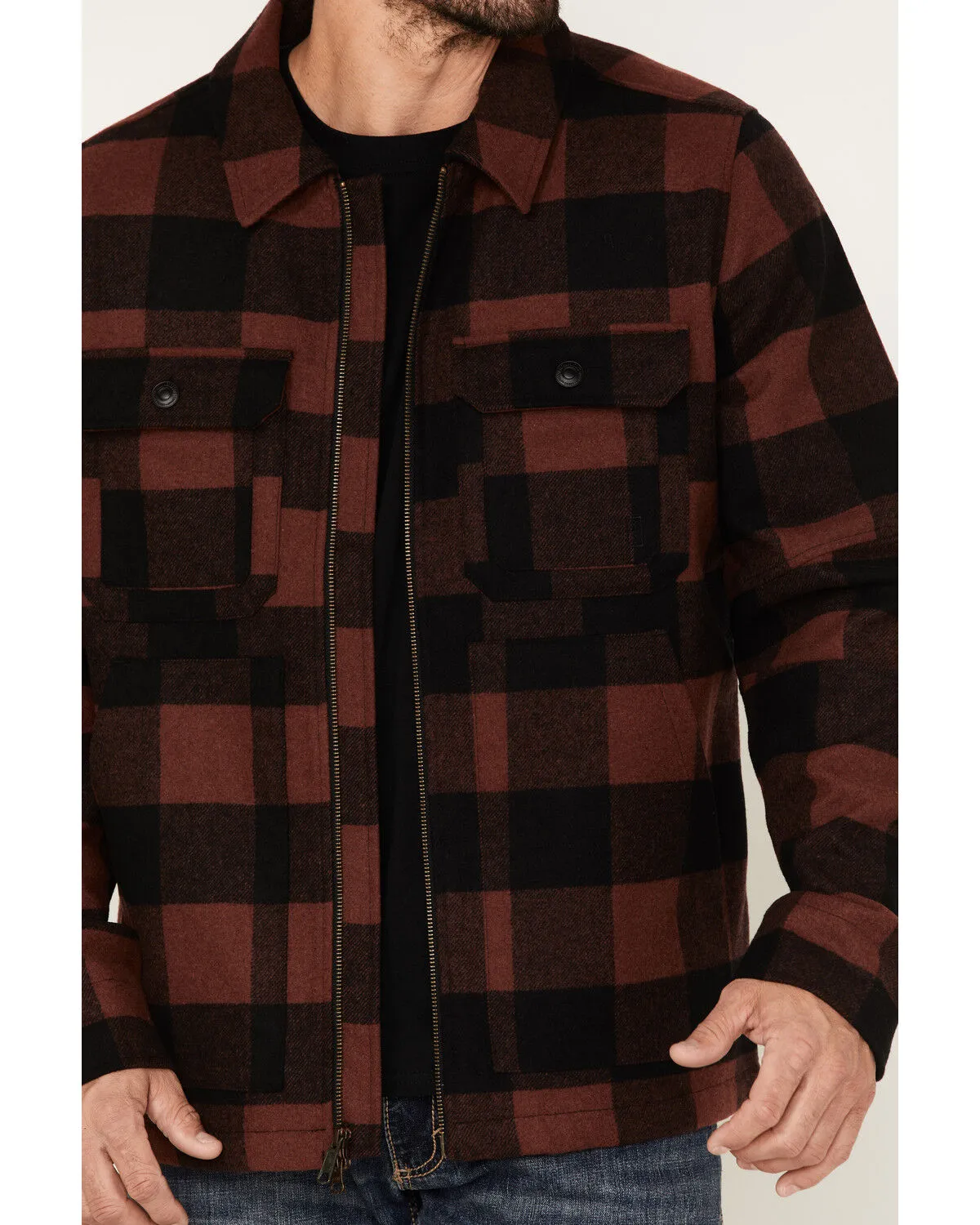 Product Name:  Brothers and Sons Men's Plaid Print Wool Western Jacket