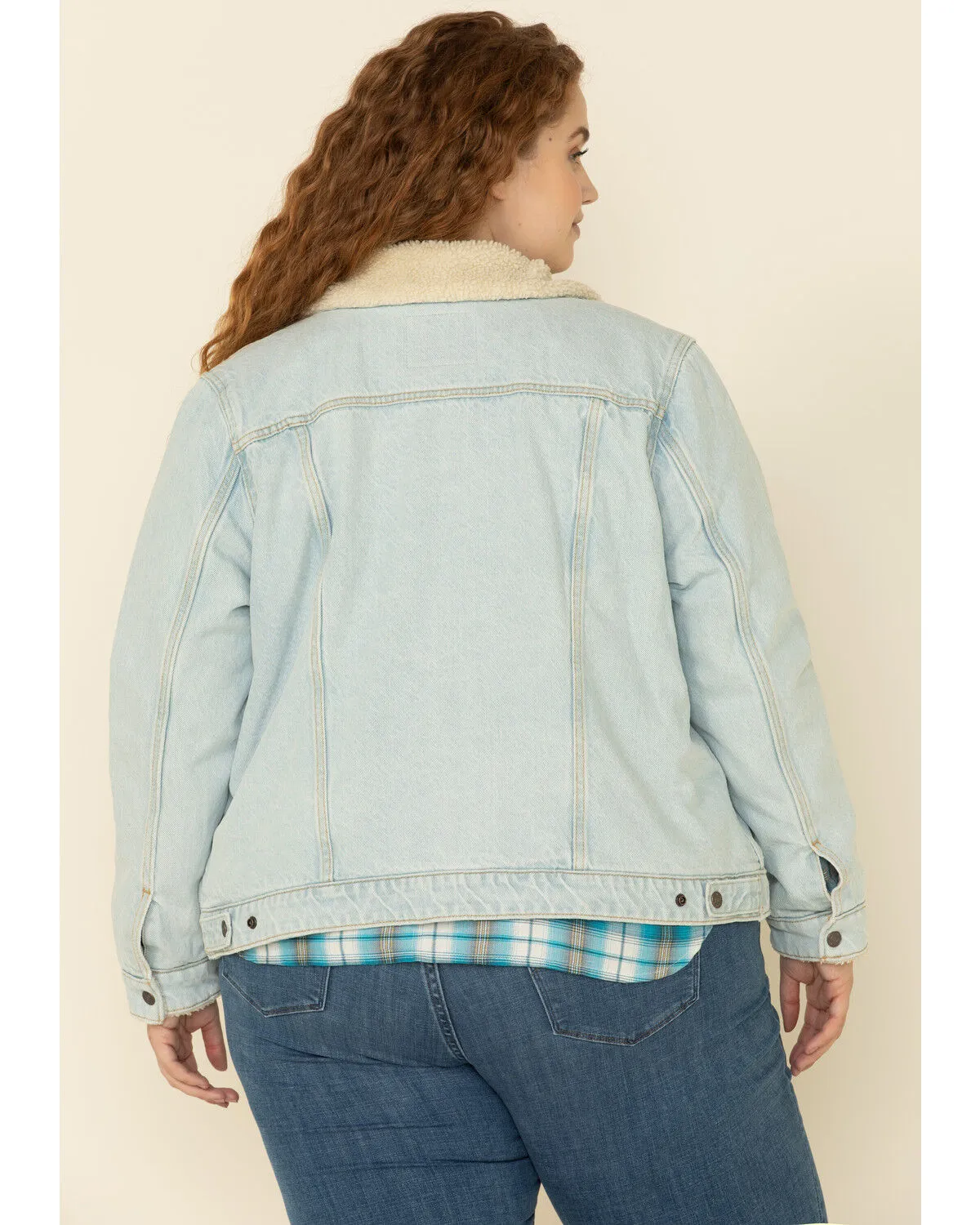 Product Name:  Levi's Women's Light Wash Sherpa Lined Collar Jacket