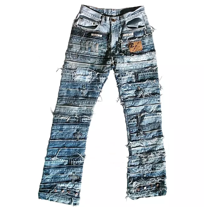 Punk Hardcore Unique Handmade Jeans 28/29/30/31/32/36/38/40