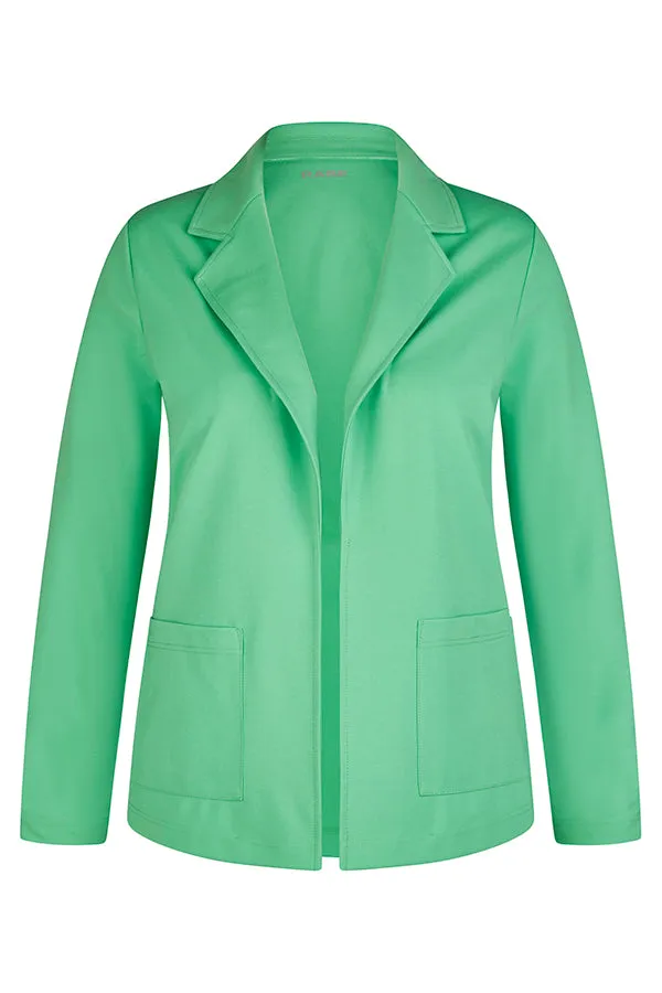 Rabe & LecomteGREEN OPEN FRONT LAPEL CARDIGAN