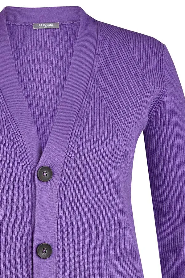 Rabe & LecomtePURPLE BUTTONED CARDIGAN