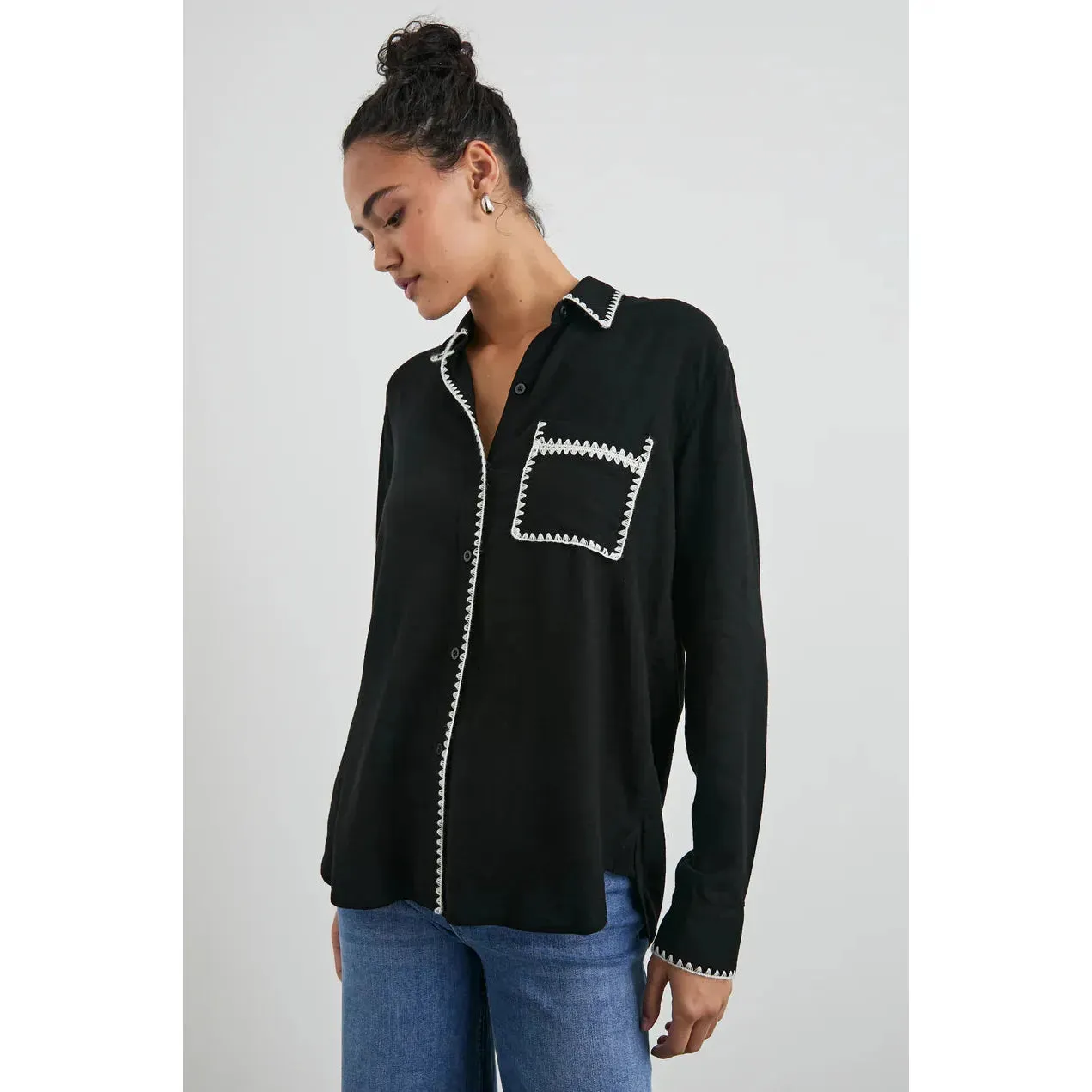   Rails Charli Shirt in Black Blanket   