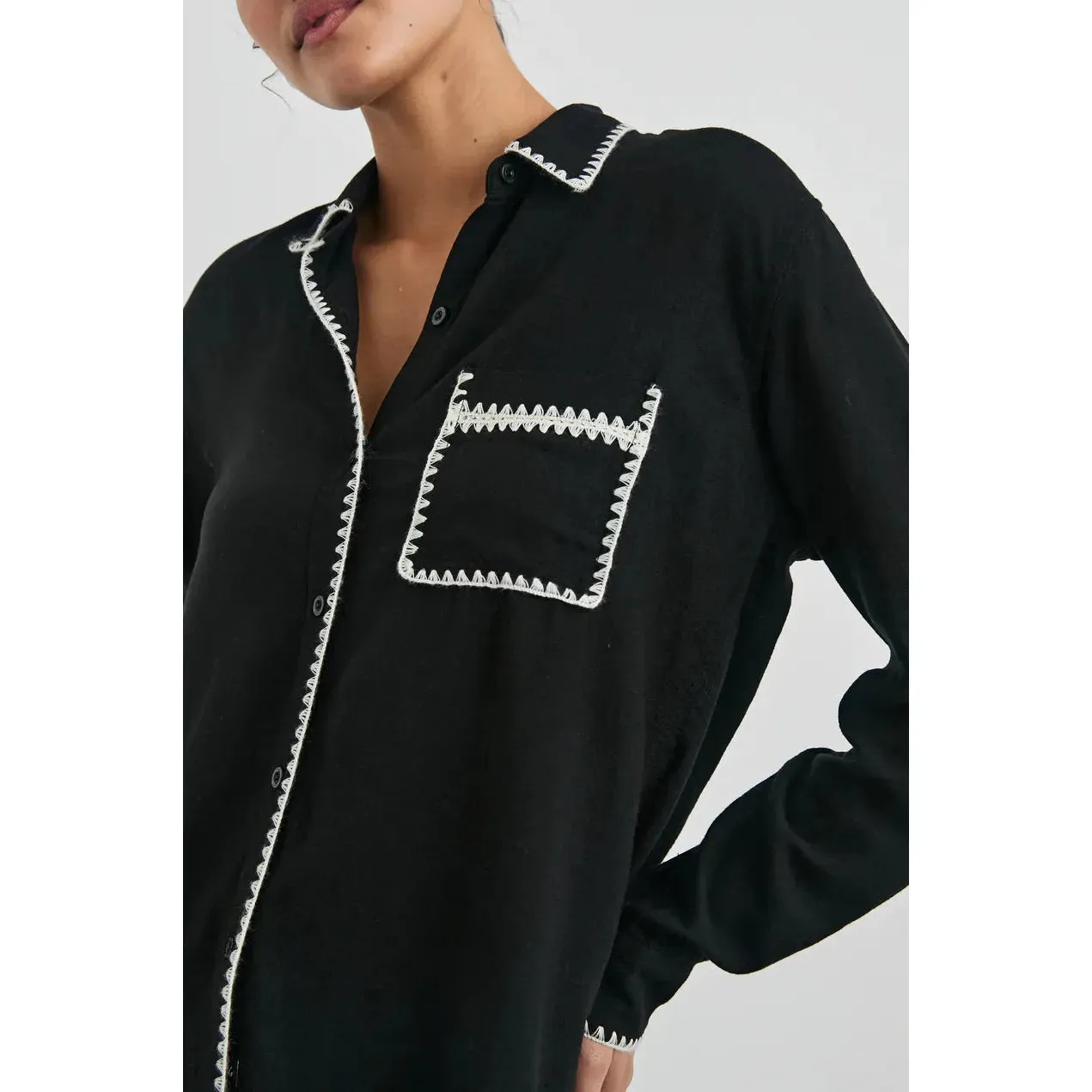   Rails Charli Shirt in Black Blanket   