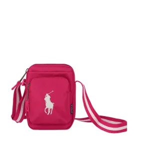 Ralph Lauren Fuchsia And White Big Pony Shoulder Bag