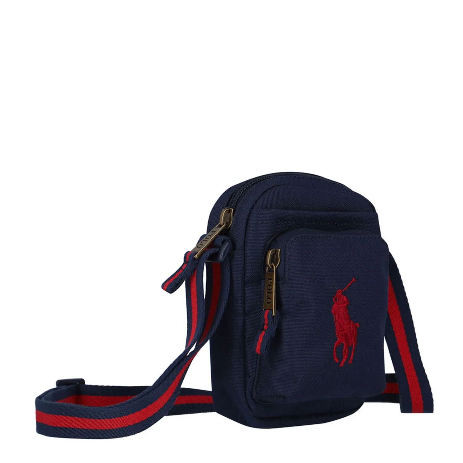 Ralph Lauren Navy Blue And Red Big Pony Shoulder Bag