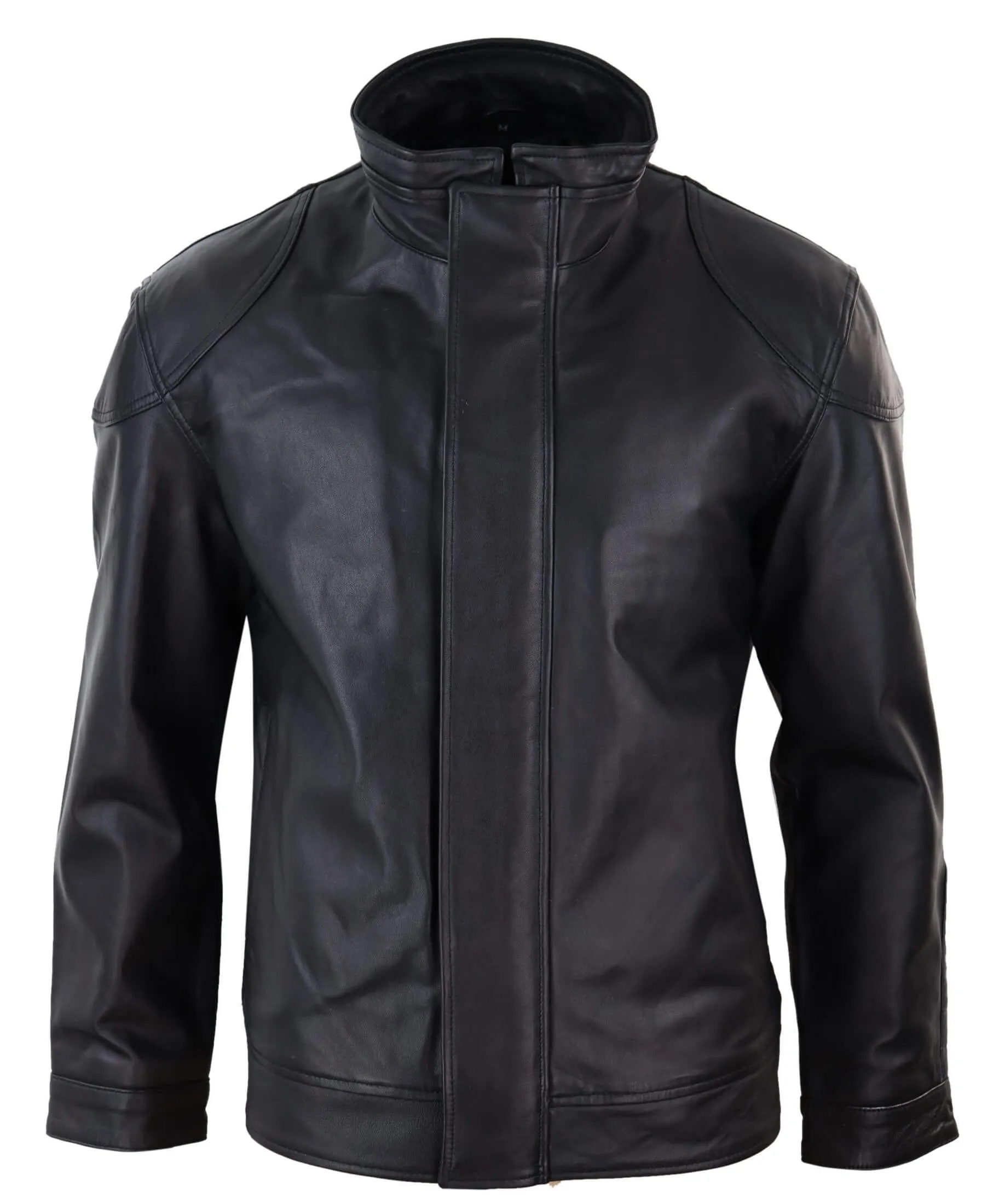 Real Leather Mens Black Soft Jacket