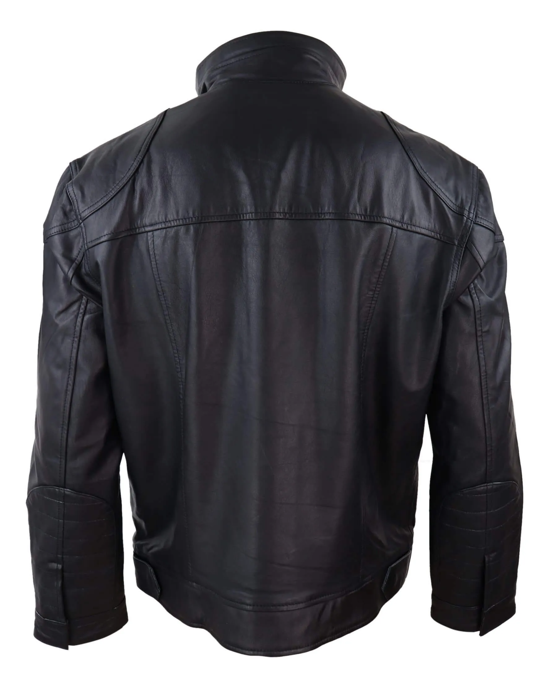 Real Leather Mens Black Soft Jacket