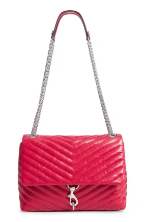 REBECCA MINKOFF EDIE FLAP LEATHER SHOULDER BAG