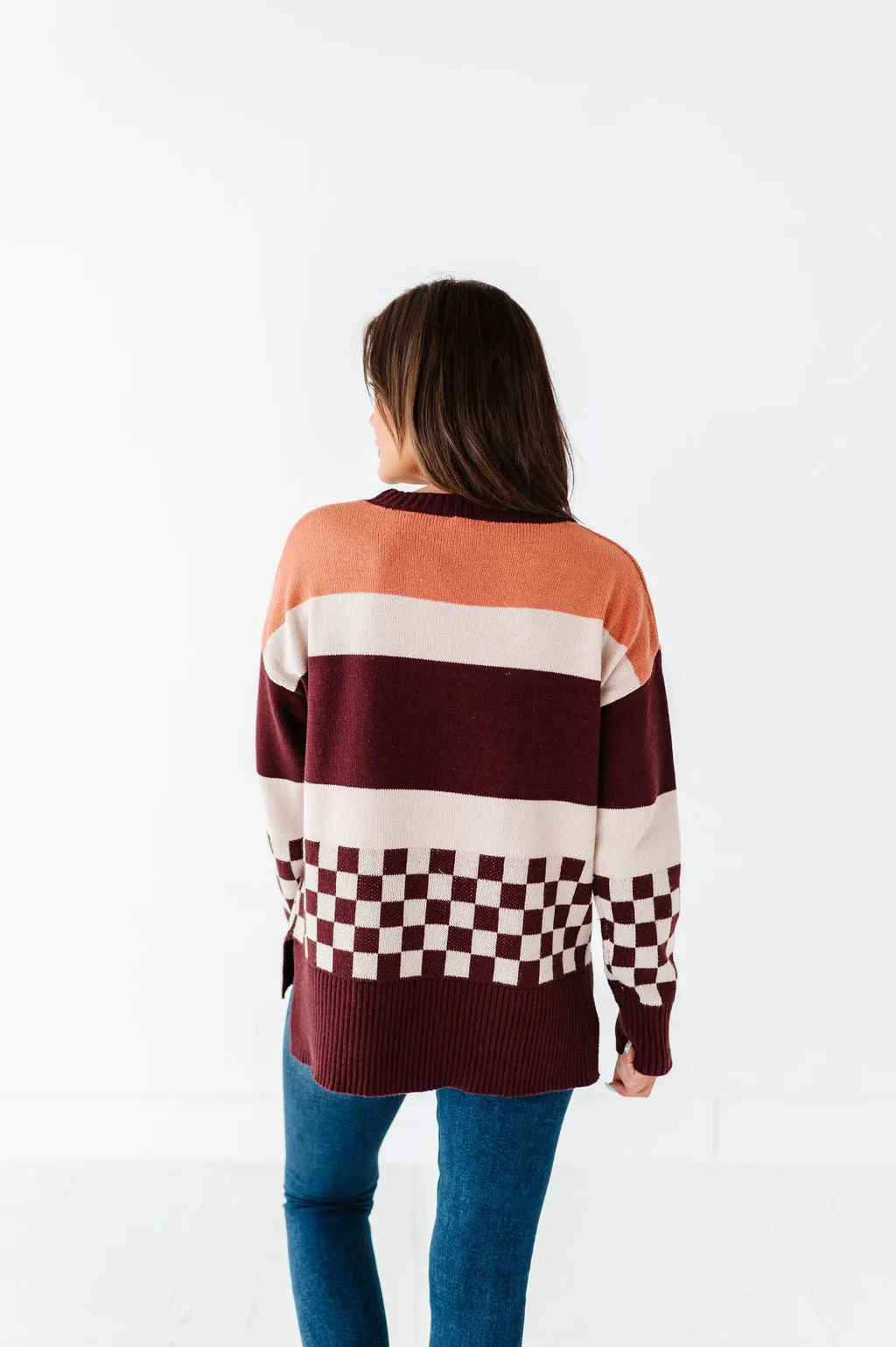 Rebekah Oversized Sweater in Burgundy