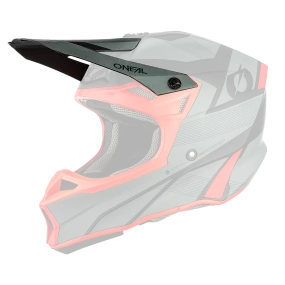 Replacement 10 SRS Compact Gray/Red Helmet Visor