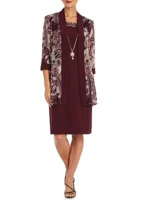 R&M Richards 9023 Two Piece Short Print Jacket Dress Sale