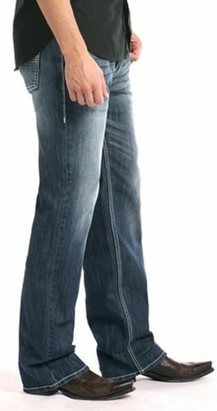 Rock & Roll Denim Men's Double Barrel Straight Leg Jeans in Black