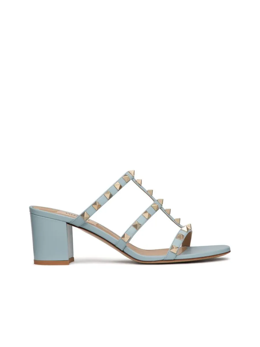 Rockstud Mid Block Heel Sandals