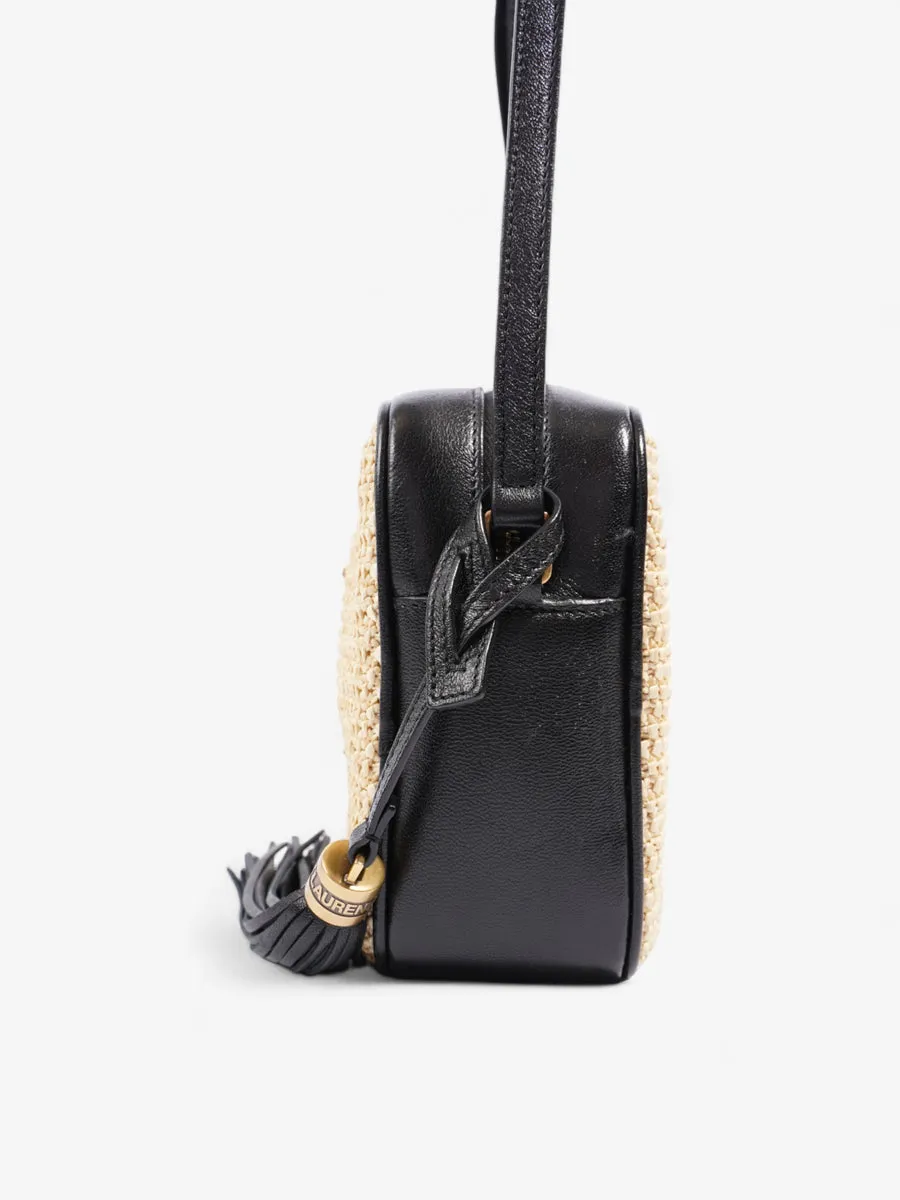 Saint Laurent Lou Camera Natural / Black Raffia