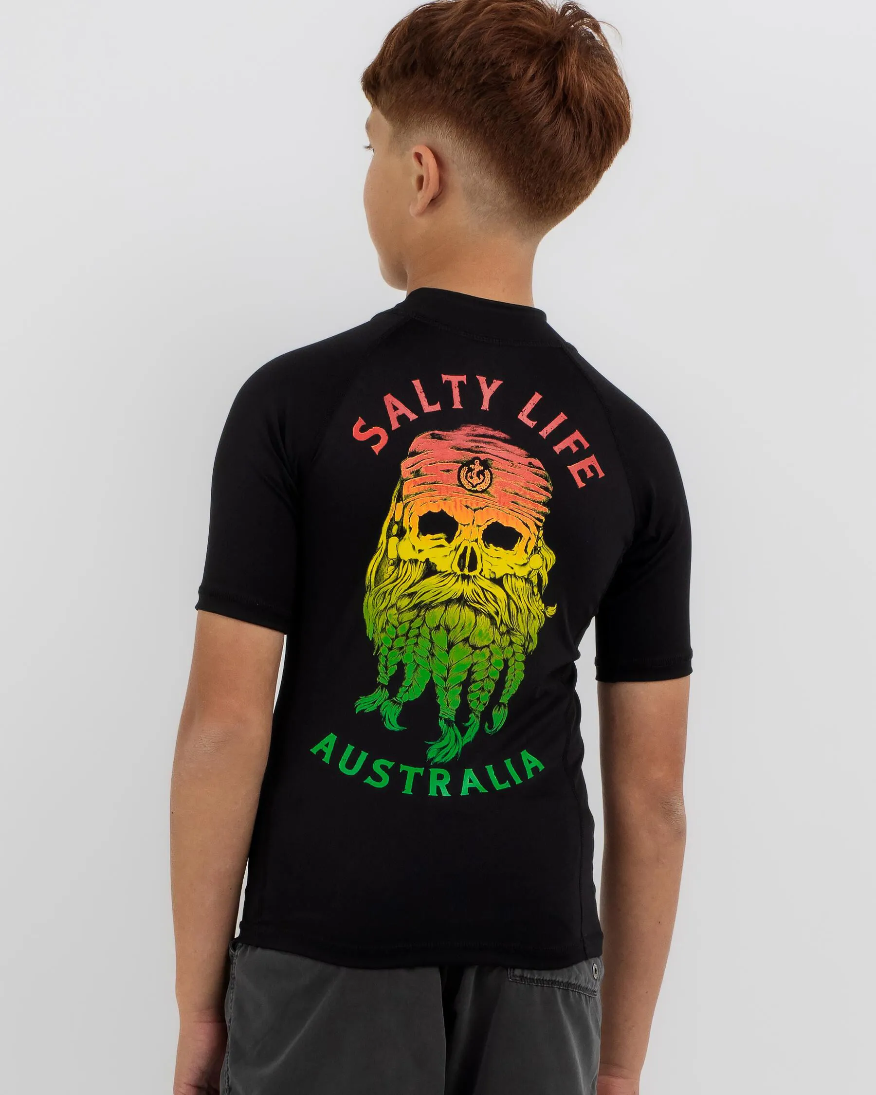 Salty Life Boys' Hollander Short Sleeve Rash Vest