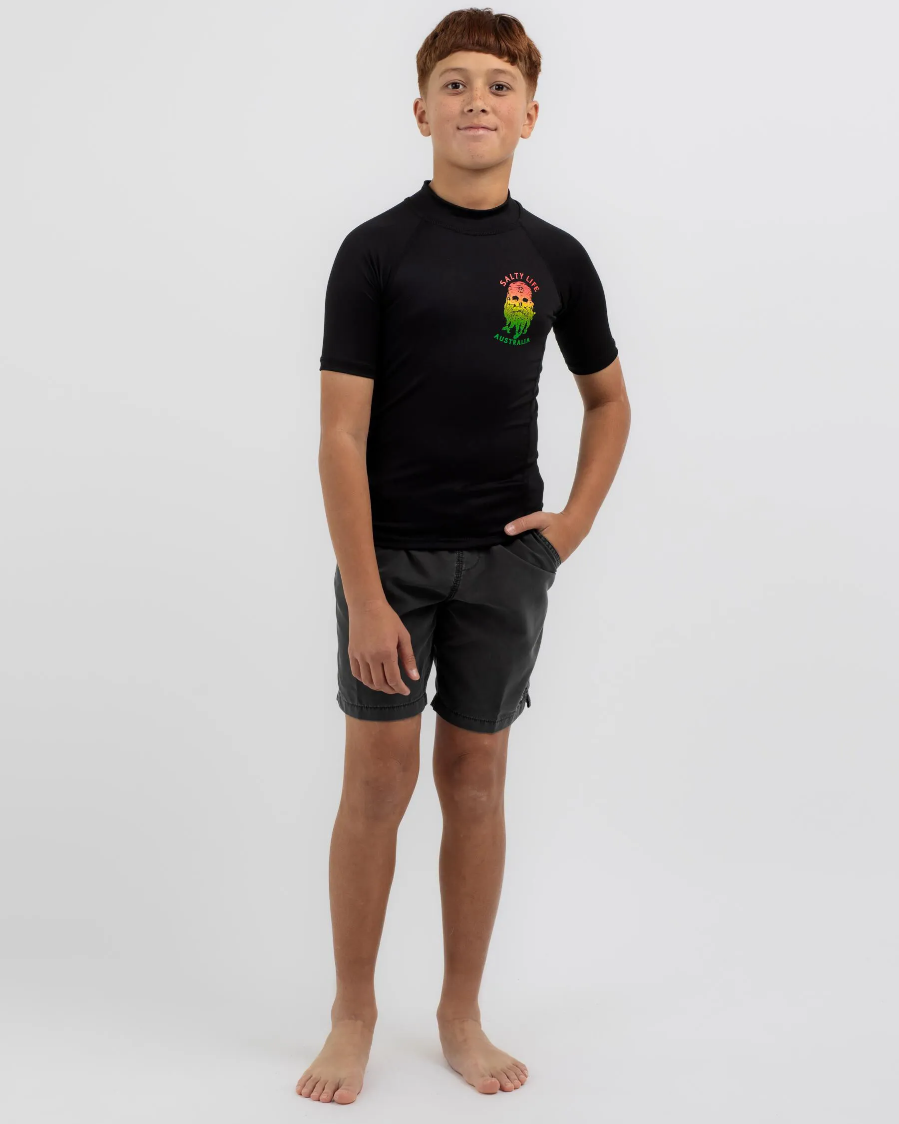 Salty Life Boys' Hollander Short Sleeve Rash Vest