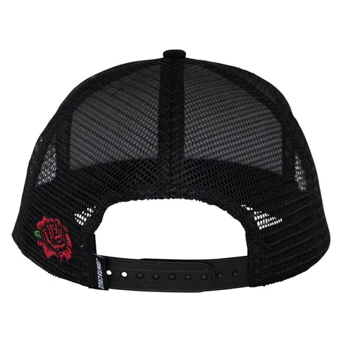 Santa Cruz Skateboards Hat Dressen Rose Solo Mesh Trucker Black